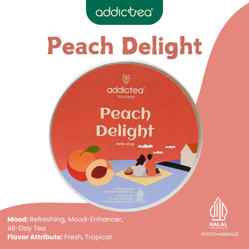 

Addictea Special Tealeaves, Black Tea Peach Delight, Artisan Tea