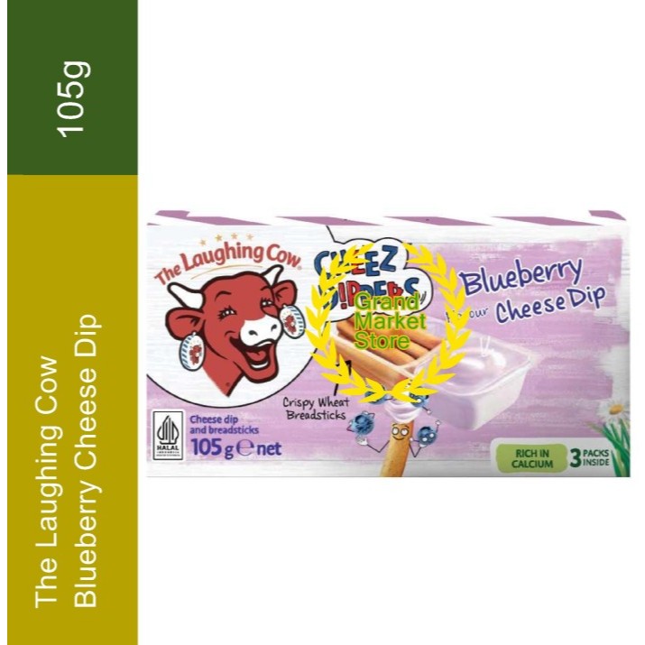 

Keju Bel Cheeze Dippers 105gr - The Laughing Cow Bel Cheez Snack Anak Blueberry Flavour Cheese Dip Keju Oles Rasa Bluberi dengan Biskuit Cheese Dip and Breadsticks Kejuu