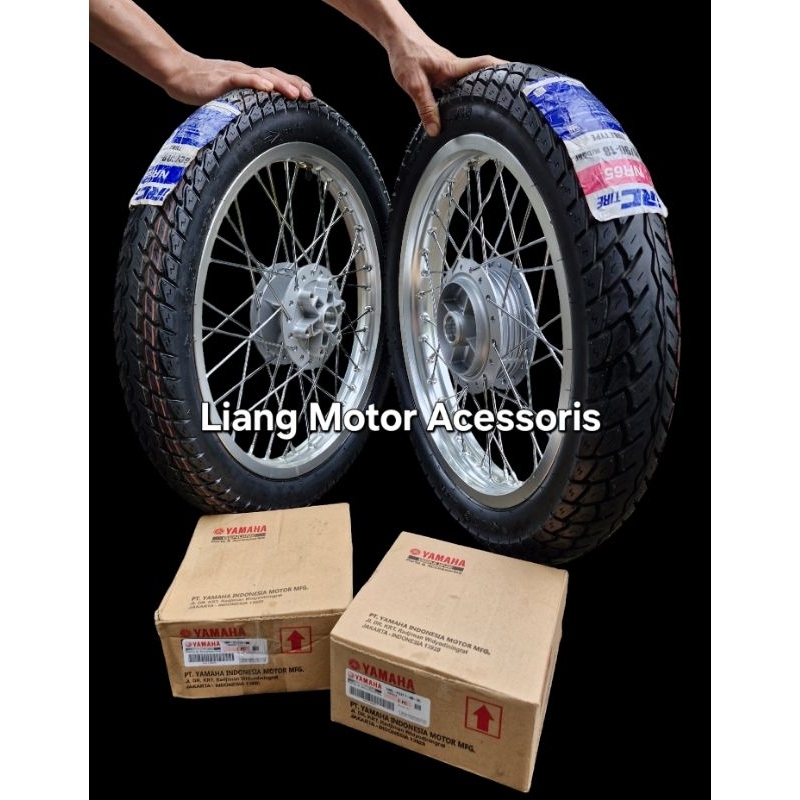 Ban Set Velg DID Besi Ring 18 Standar Tromol Set Original - Yamaha Scorpio / Scorpio Z. Paket Kompli
