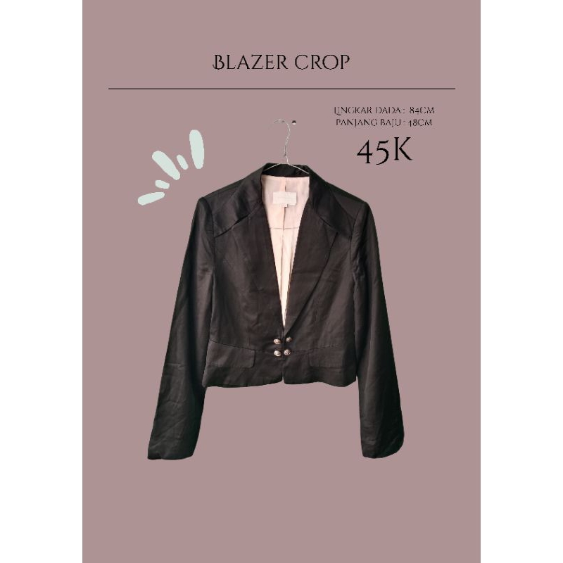Blazer Crop || Blazer Acara Formal - Semi Formal || Blazer Wanita || Blazer Kerja