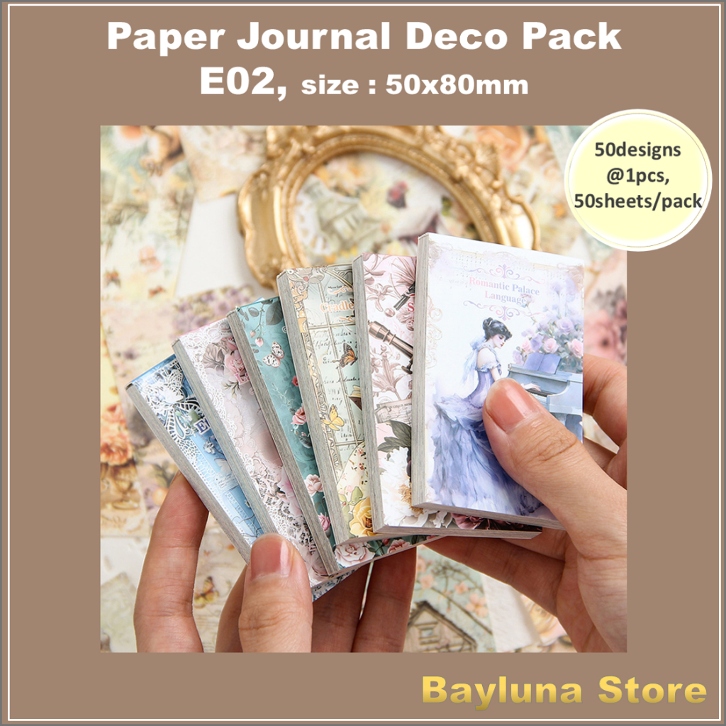 

BYL Paper Pack Journal Scrapbooking Paper Nature Field Retro Vintage Craft Making Collage Backing Material #E02