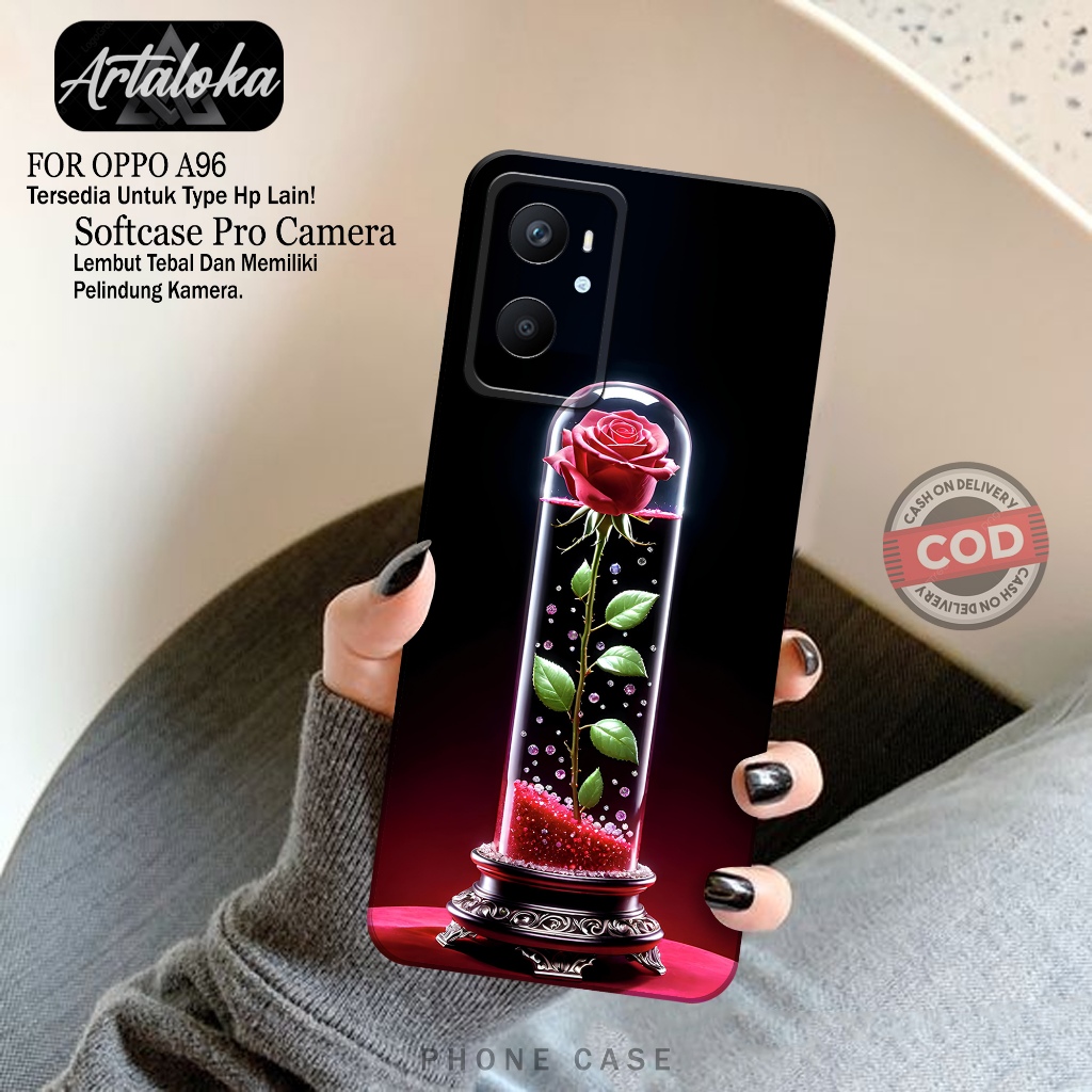 Case Hp OPPO A96 Fashion Case Bunga Softcase OPPO A96 Casing OPPO A96 Kesing OPPO A96 Silikon OPPO A