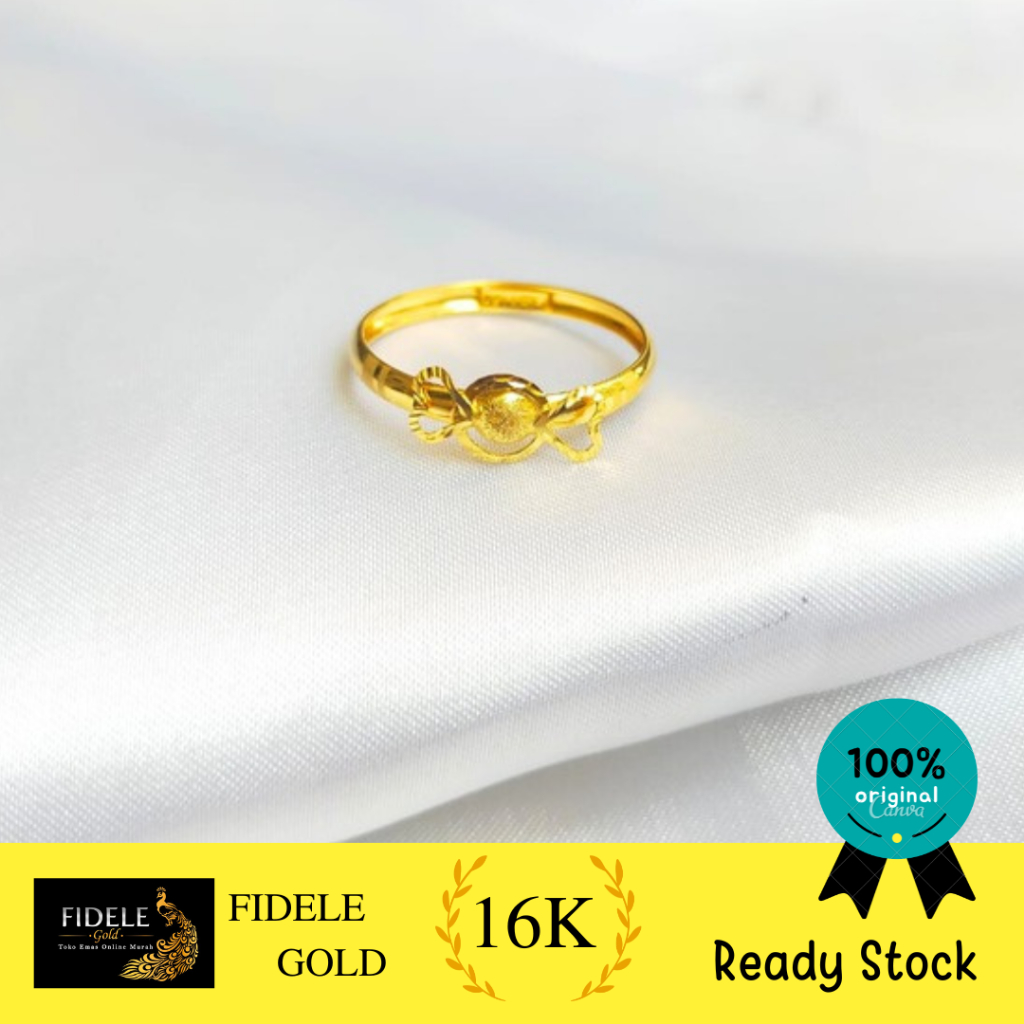 Cincin bangkok fashion wanita kadar tua 16k 700 toko emas surabaya