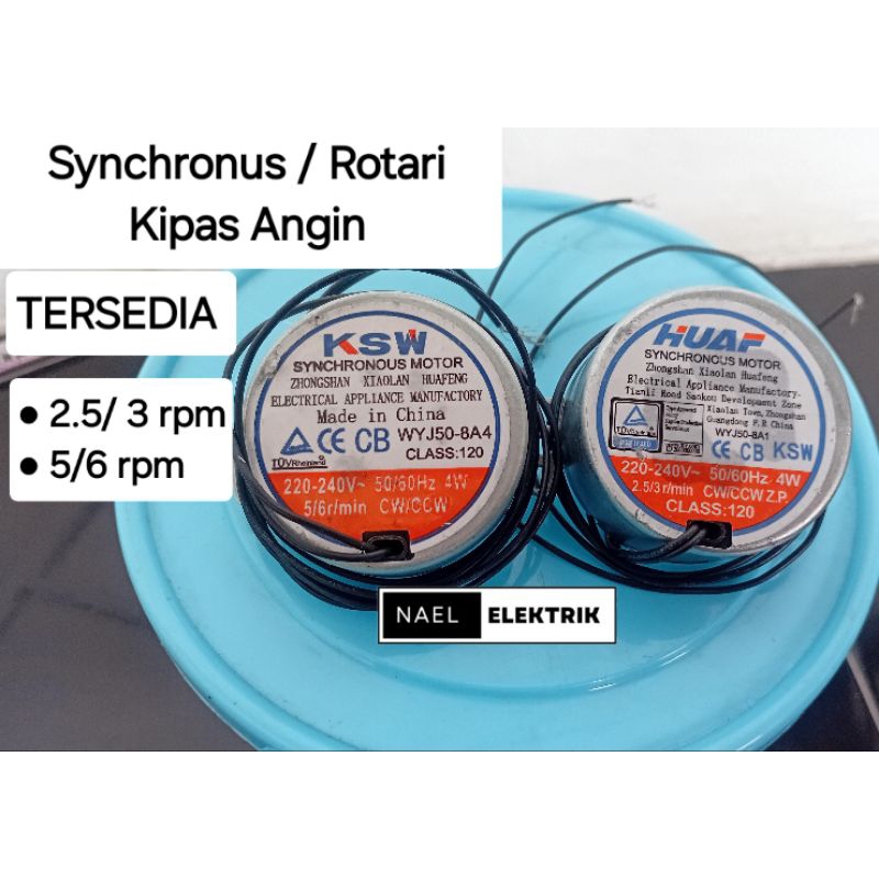 Rotari Kipas Angin Synchronus 5/6 Rpm Dan 2.5/3 Rpm Co