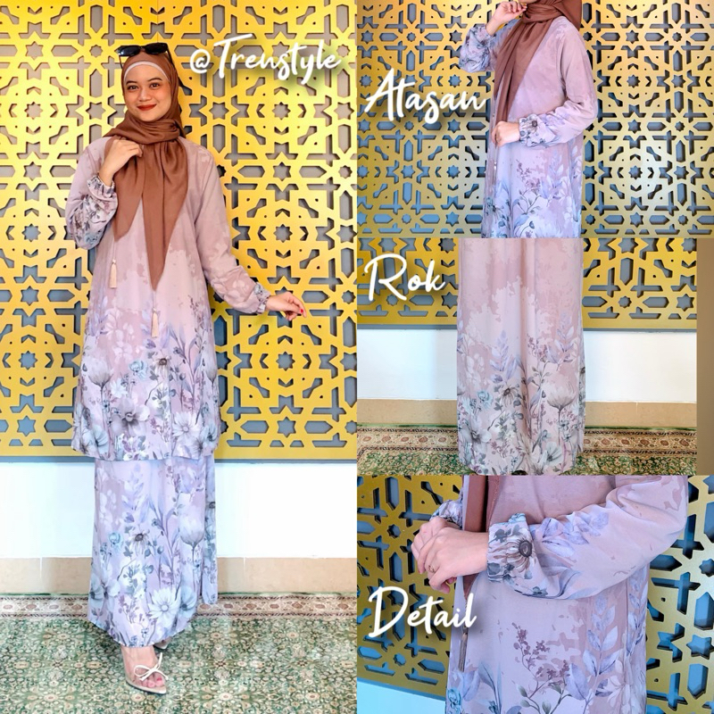 HAZANA SETELAN ROK MOTIF MELAYU | MALAY CERUTI PREMIUM