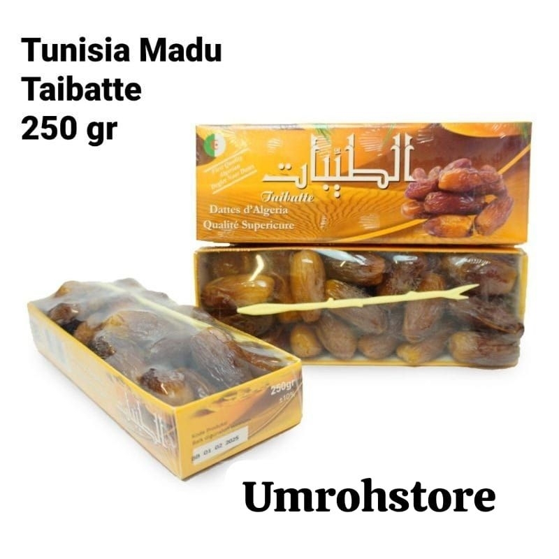 

Tunisia Madu 250gr Taibatte Manis Kenyal Expired Januari 2027