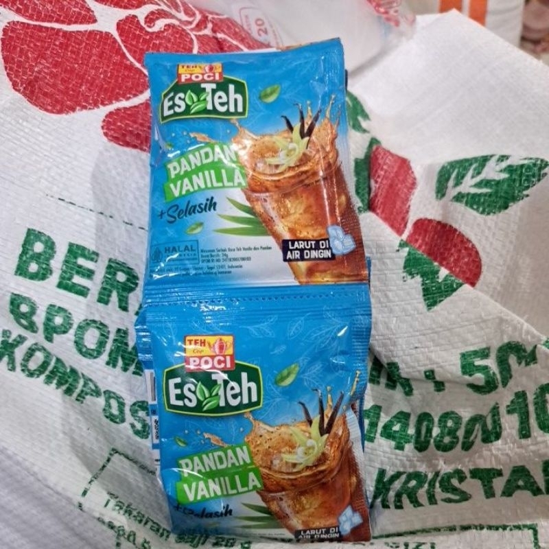 

teh cap poci es teh pandan vanila + selasih 1 renceng isi 10pcs