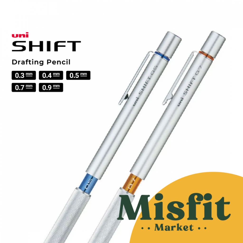 

UNI SHIFT Mechanical Pencil 0.3 0.4 0.5 0.7 0.9 mm Pensil Mekanik Cetekan