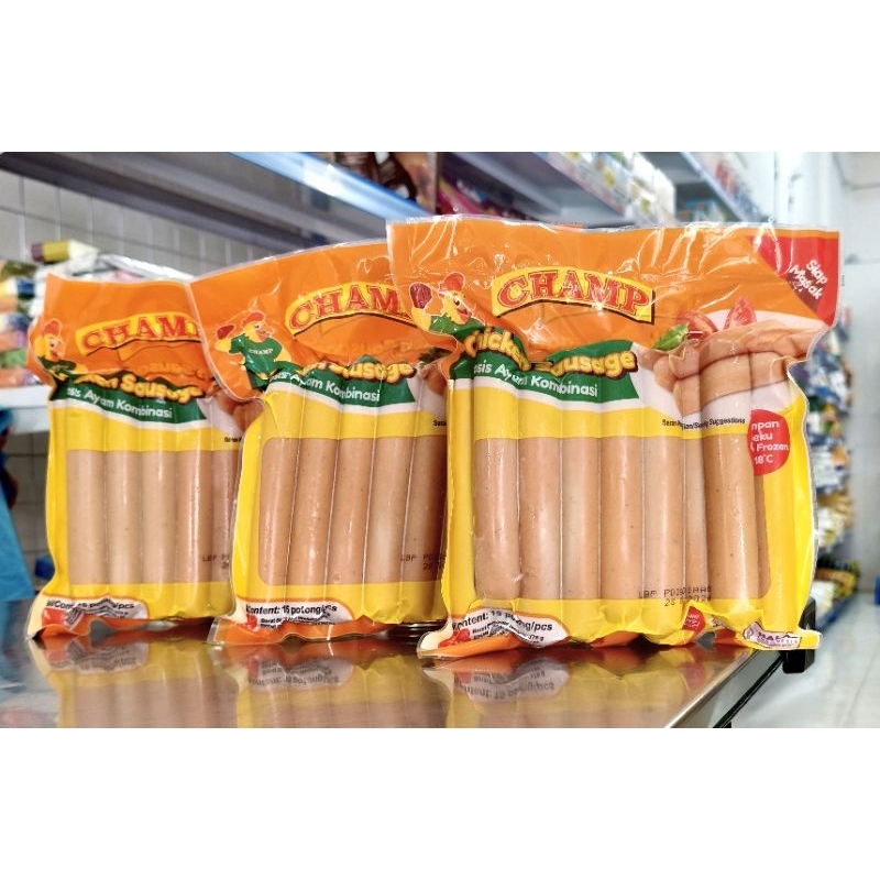 

Champ sosis Ayam 375gr/Champ Sosis Ayam premium