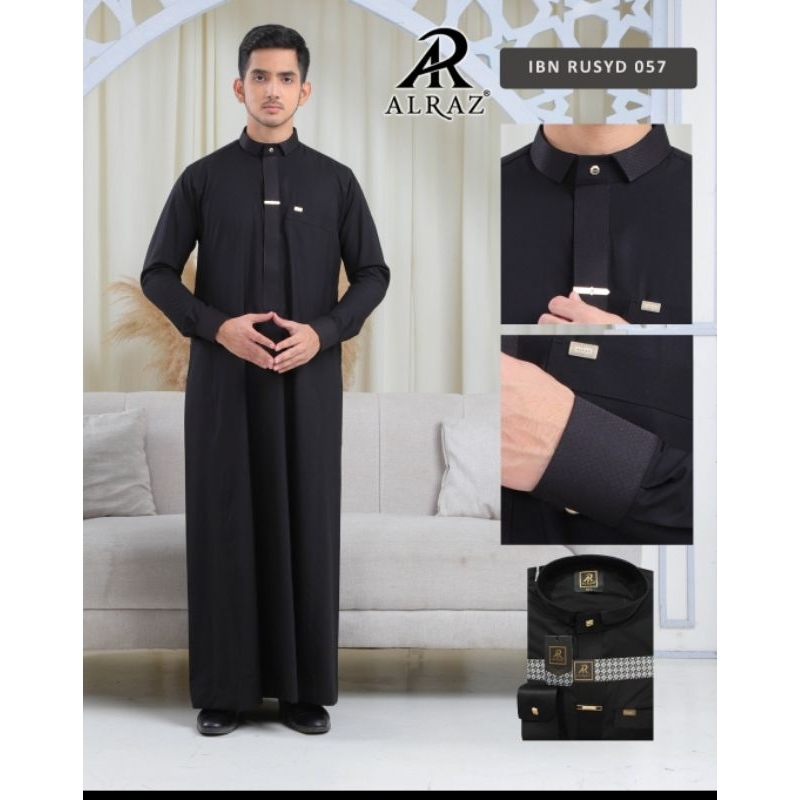Jubah AlRaz Black / Jubah AlRaz Especially Black (Khusus Hitam) / Jubah AlRaz Hitam / Jubah AlRaz