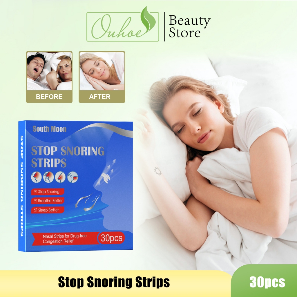South Moon Plester Hidung Anti-Dengkur 30 pcs - Strip Ekspansi Nasal / Plester Hidung / Mencegah Den