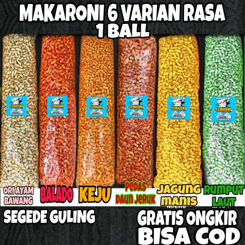 

MAKARONI SEGEDE GULING 6 VARIAN RASA DARI CEMILONI SNACK BANDUNG