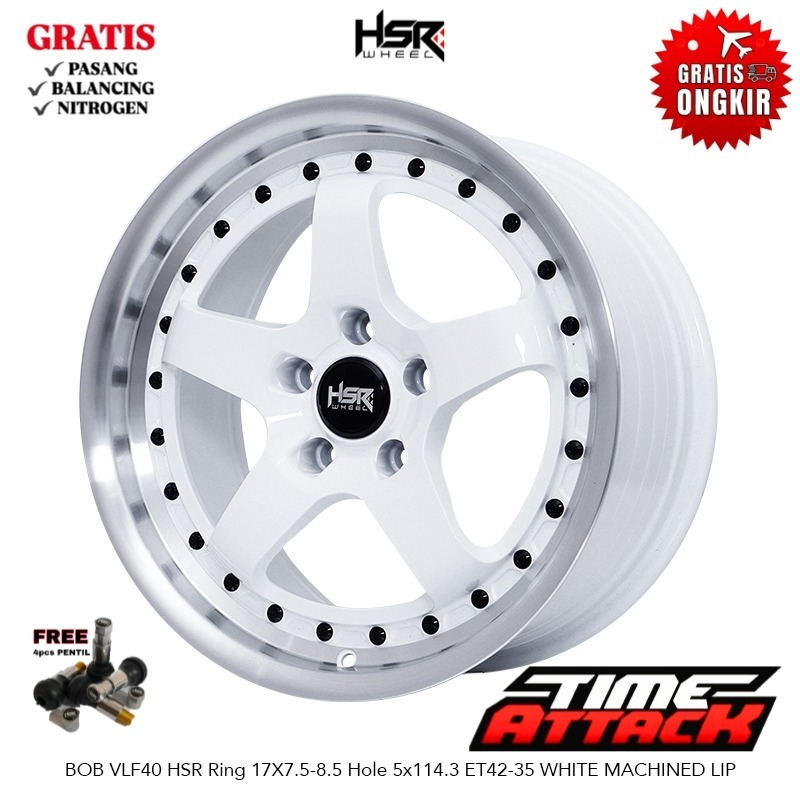 Velg Mobil Honda WRV HRV BRV Ring 17 HSR WHEEL -TIME ATTACK BOGOR