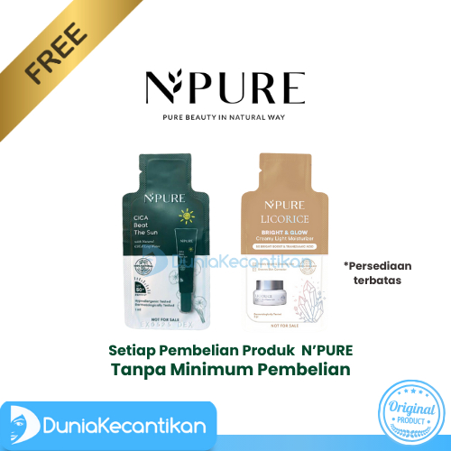 Npure Marigold Memory Bounce Moisturizer Sachet N Pure Cica Beet Sunscreen Sachet