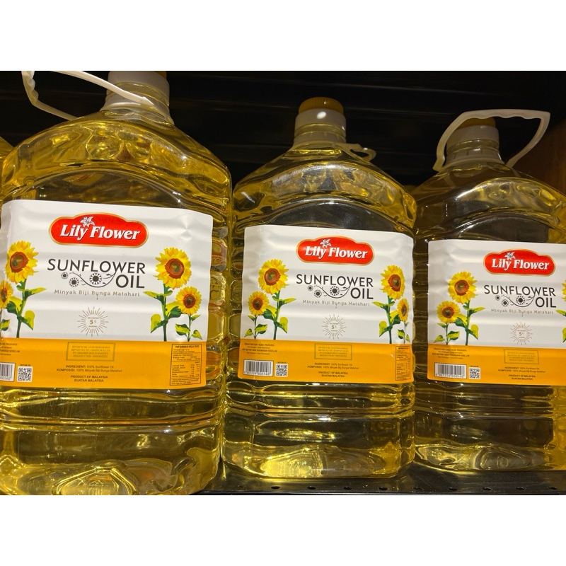 

Lily Flower Sunflower Oil Biji Bunga Matahari 5L