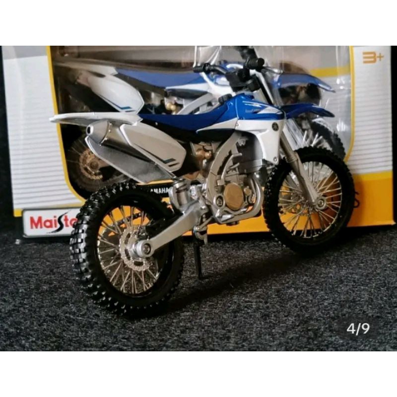 diecast miniatur motor trail yamaha yz 250 full biru