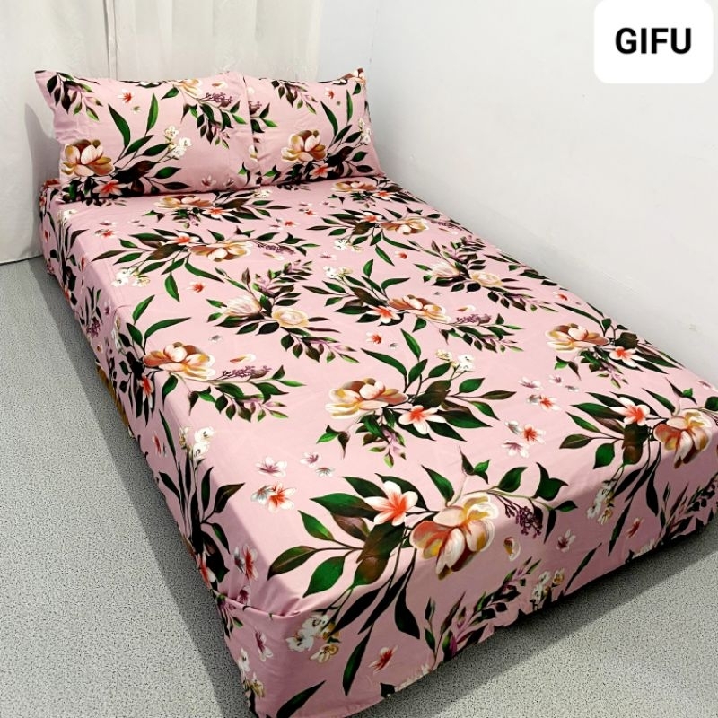 BISA COD SPRAI GIFU 200x200 SUPER KING MOTIF BUNGA WARNA PINK ESTETIK UKURAN 180X200 SEPRAI MURAH SI