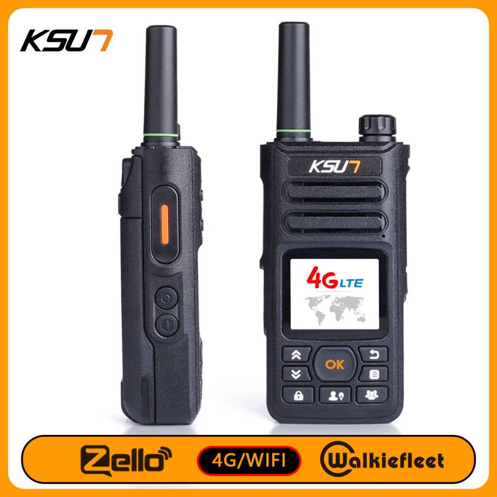 KSUN ZL10 Zello Walkie Talkie Global Walkiefleet APP HT Jarak Jauh 1000KM 4G/WIFI Handy Talky