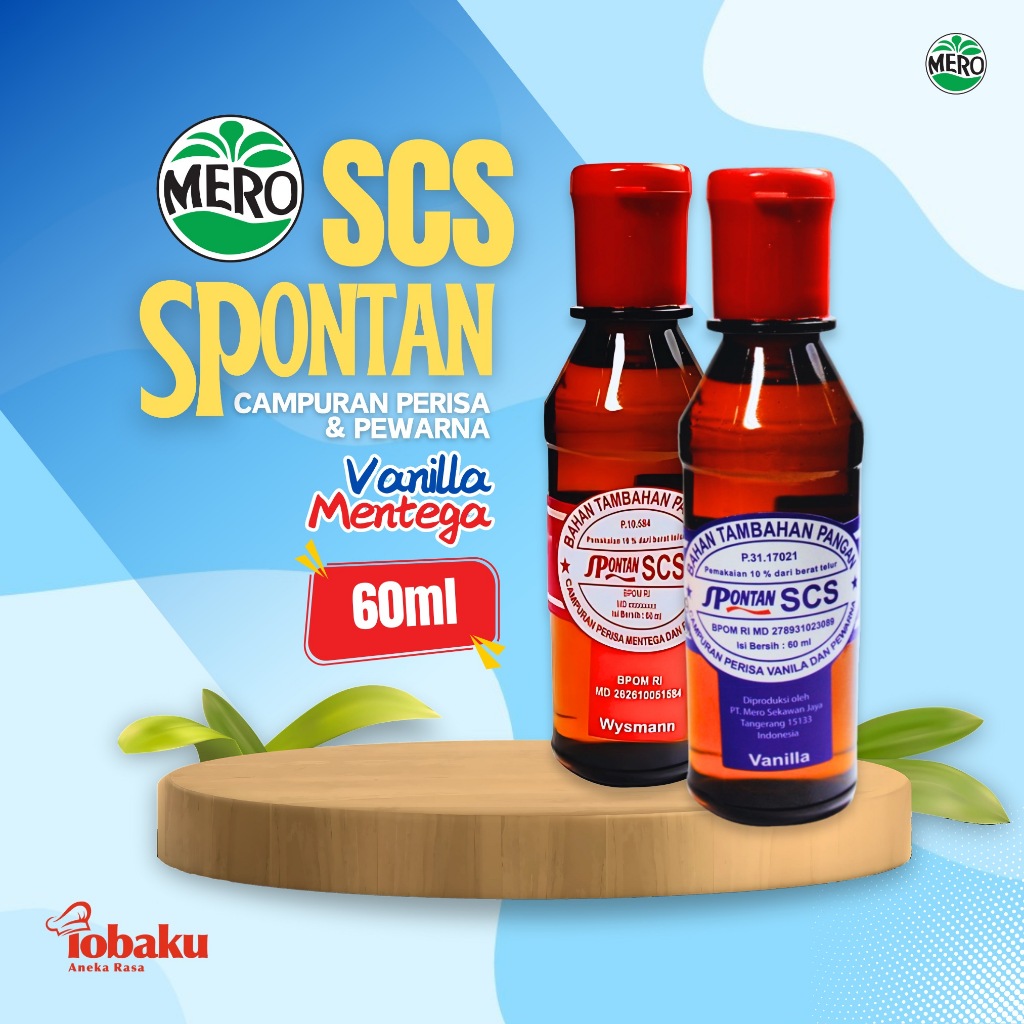 

Mero SPONTAN SCS - Campuran Perisa & Pewarna 60ml : Vanilla, Mentega