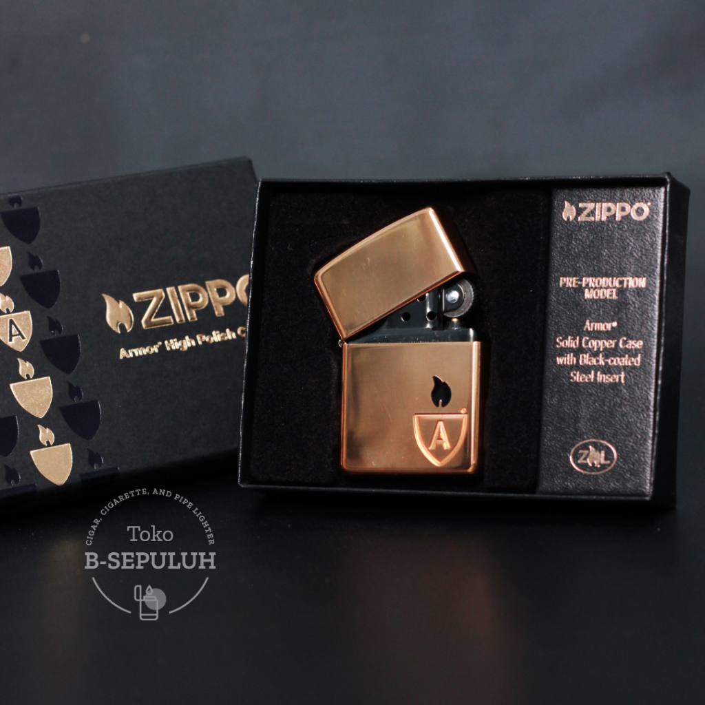 Zippo Armor Solid Copper Case with Logo 46171