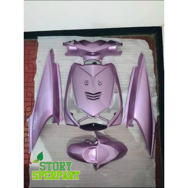 full sett body halus honda beat karbu warna silver