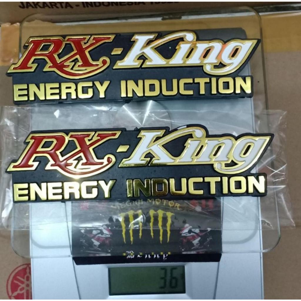 Emblem box aki  RX-King merah