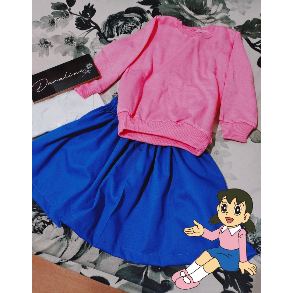 Baju Cosplay Shizuka Doraemon Anak Perempuan Kostum Karnaval High Quality