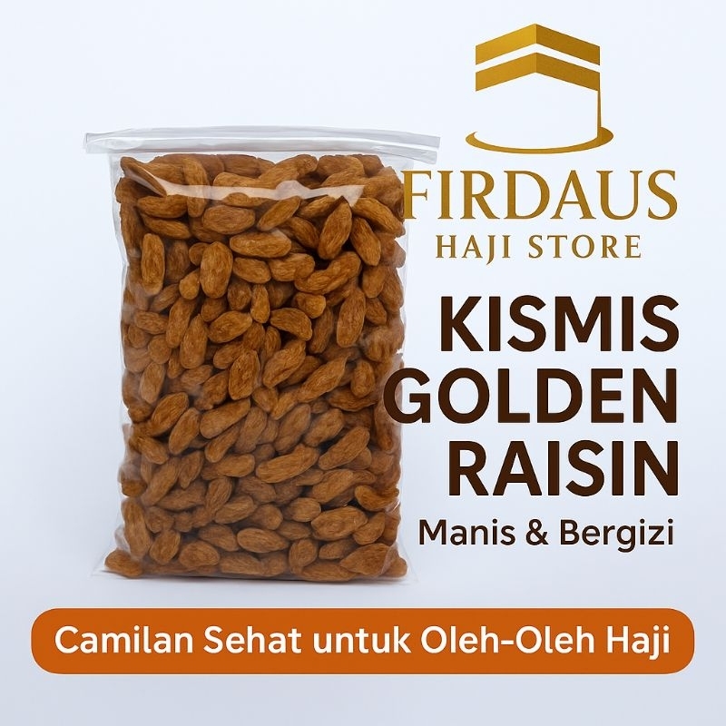 

Kismis Golden Raisin Premium | Manis & Segar | 1kg, 500gr, 250gr | Oleh-oleh Haji Dan Umrah