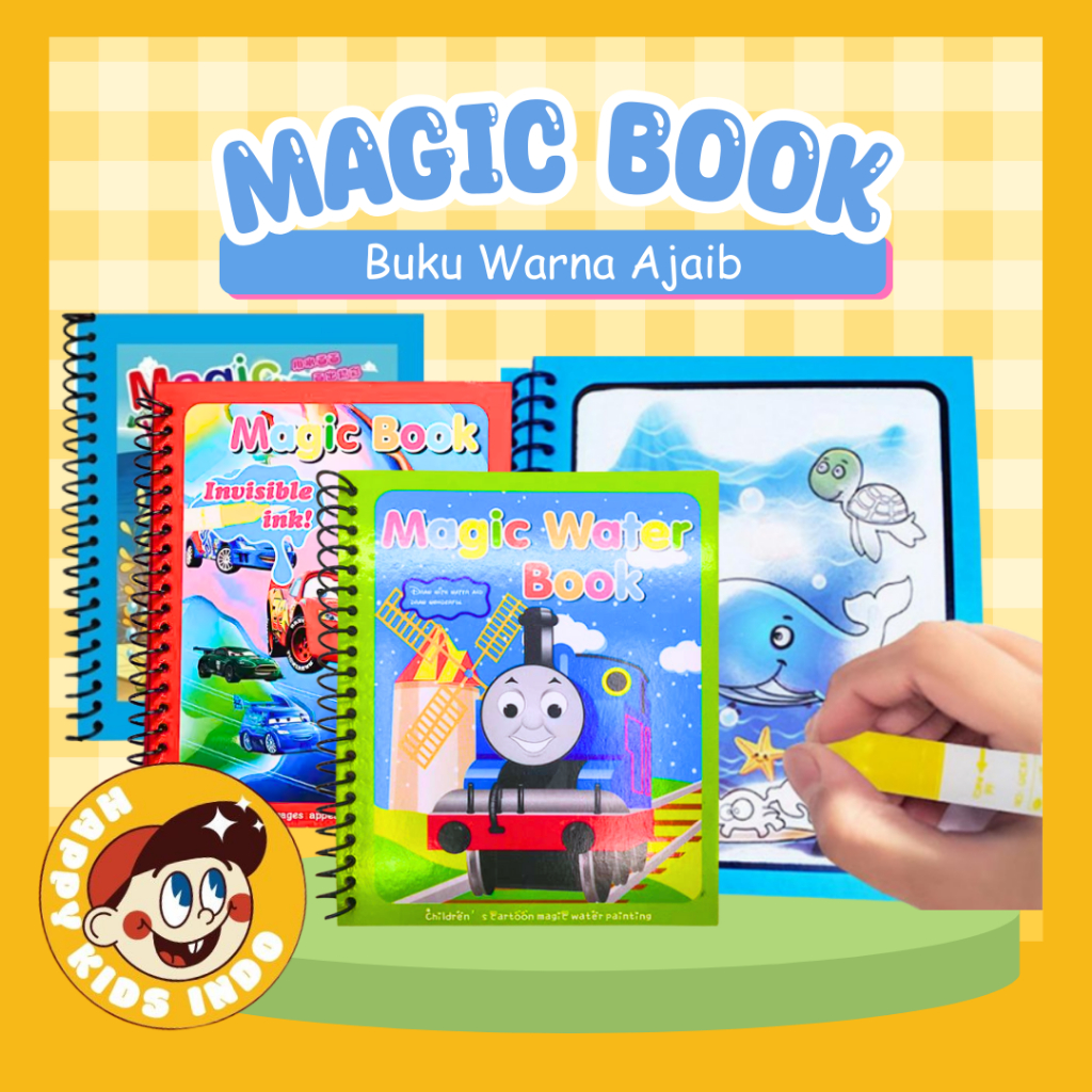 

Magic Water Book - Buku Gambar Mewarnai Anak-Anak / Buku Mewarnai Ajaib Dengan Spidol