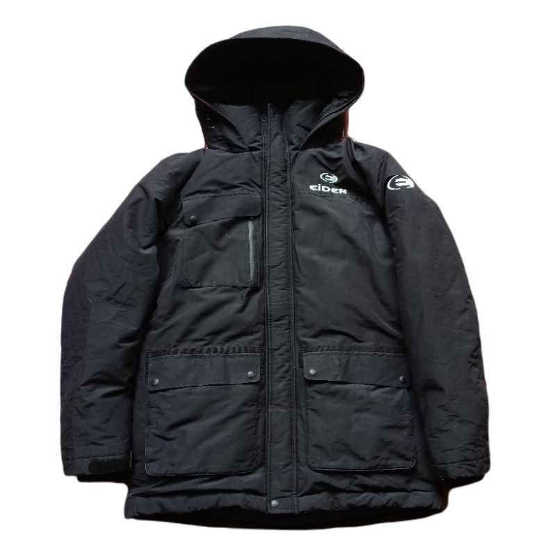 eider parka down jacket hitam XL