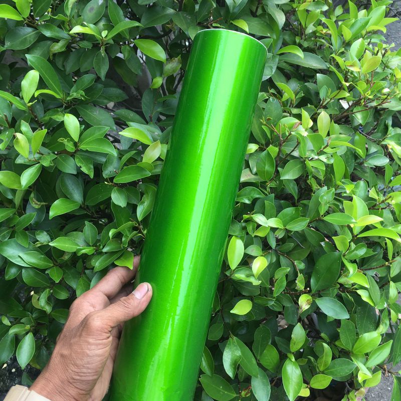 Skotlet hijau muda candy metalik glossy  ukuran hijau daun stiker scotlite motor dan mobil