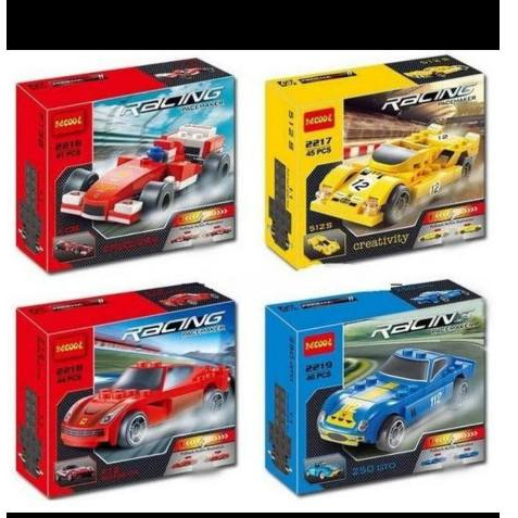 Brick Decool Racing Racemaker 2216, 2217, 2218, 2219 Building Blocks
