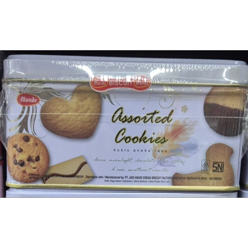 

Kukis Aneka Rasa MONDE Assorted Cookies 320g Tin - HK.