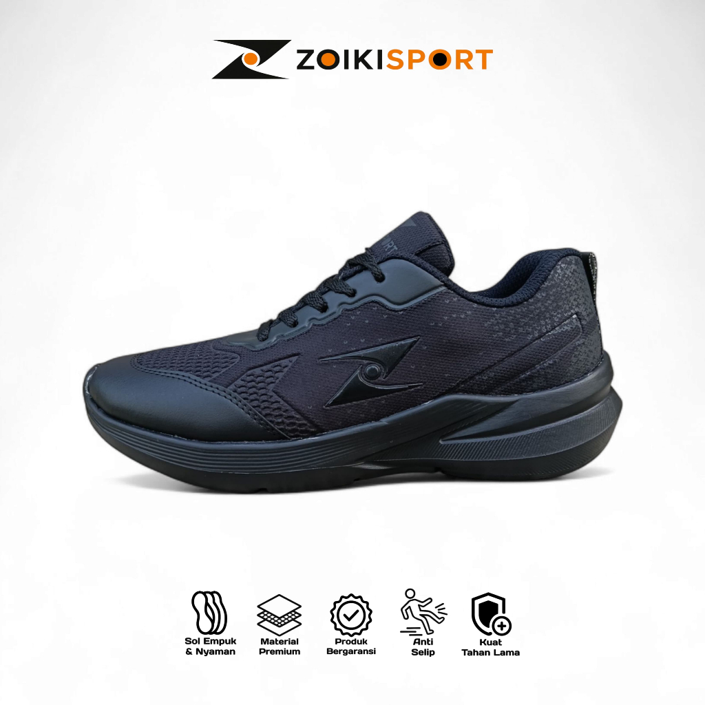 Zoikisport Sepatu Blade Fans Edition Hitam Polos - Sepatu Sneakers Running Gym Shoes Fashion