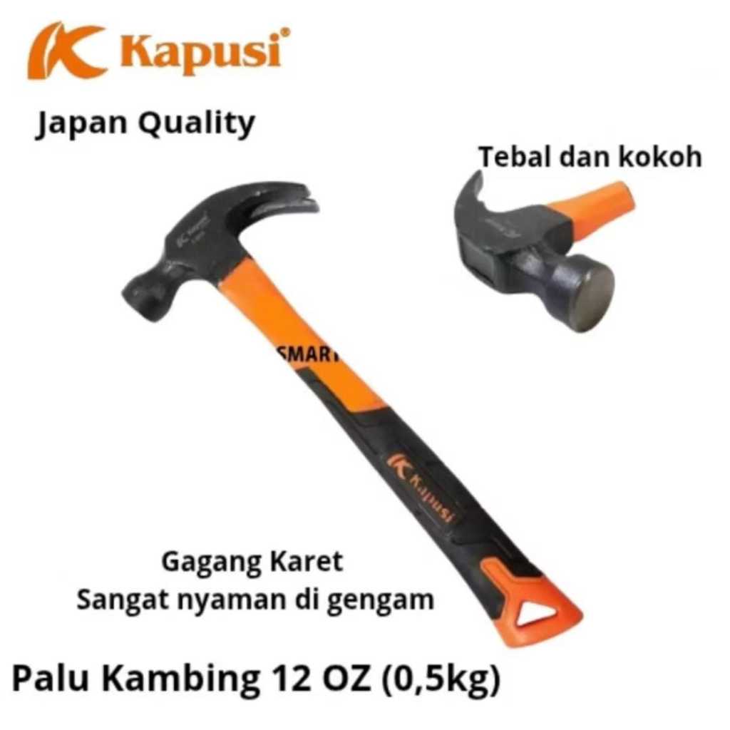 Palu Kambing 12 OZ (0,5Kg) KAPUSI JAPAN/Palu Cungkit 0,5 kg KAPUSI 100% ORIGINAL