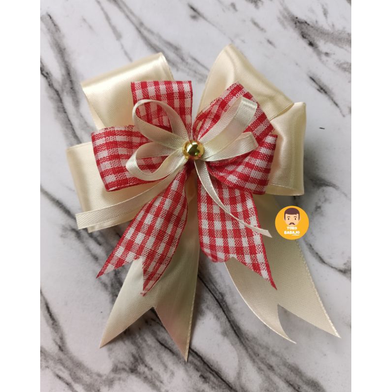 

Pita Hampers Merah Putih, Pita Merah Putih, Pita Buket, Kode: U13