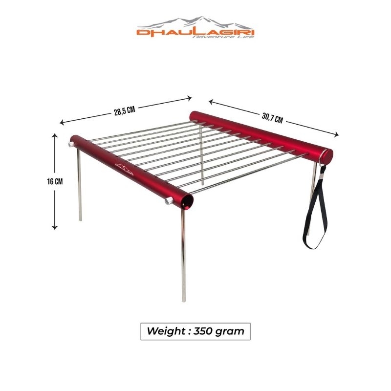 Dhaulagiri Folding Mini Grill Barbeque Alat Panggang Camping Outdoor