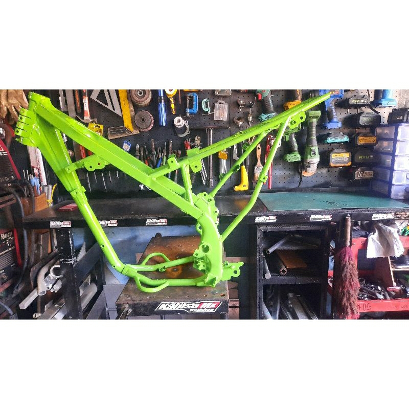 rangka klx140 custom ovale frame warna bebas pnp mesin klx crf tiger ninja scorpio rxking satria fu 