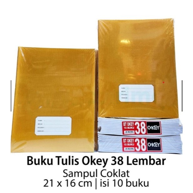 

1 PACK / 10 BUKU TULIS OKEY 38 KRAFT ( 10 PCS )