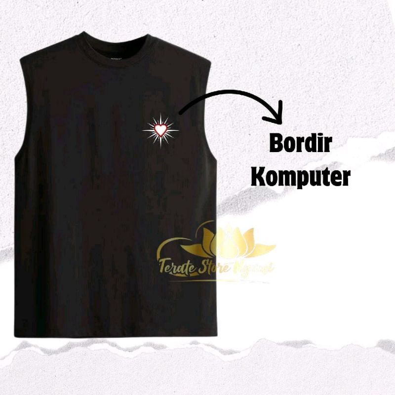 Kaos Sinar Bordir Kaos Hati Bersinar Bordir