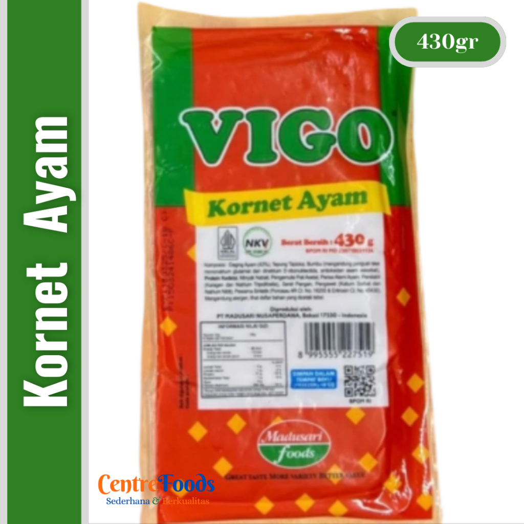 

Kornet Ayam - Vigo | 430gr [ Harga Per BKS ]