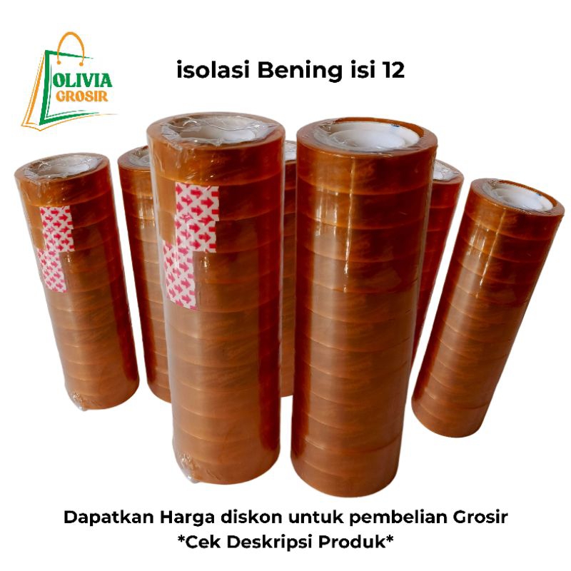 

Selotip / Isolasi Bening (Pack & Grosir)