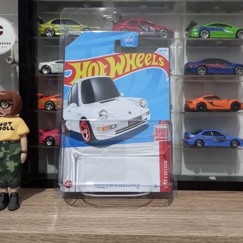 Custom Card Porsche 911 Turbo 3.6 (964) Tooned Red Edition Hot Wheels