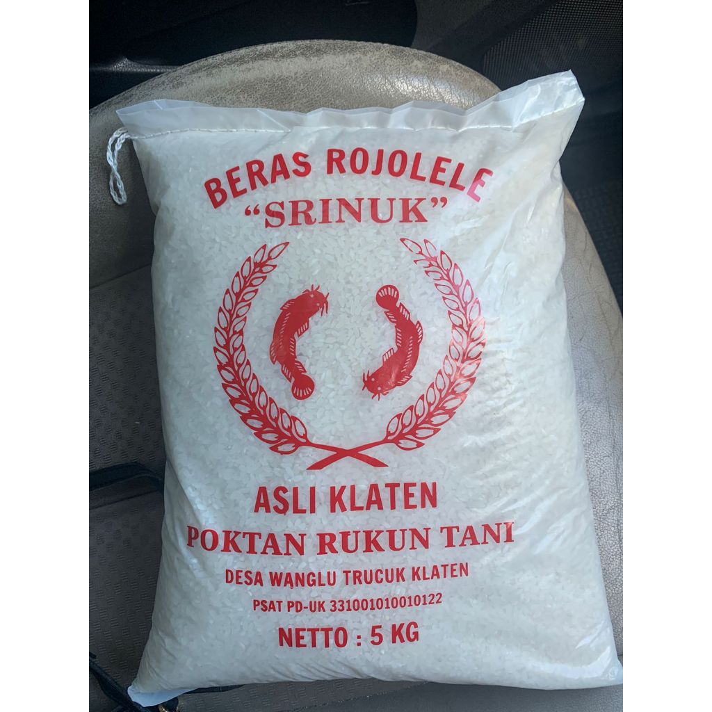 

BERAS (SRINUK) ORGANIK ROJO LELE 5 KG AsLi DeLanggu KLaten