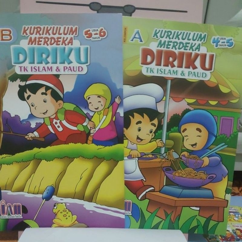 Buku Paket TK ISLAM / PAUD (isi 8 buku) TK A dan TK B- Kurikulum Merdeka