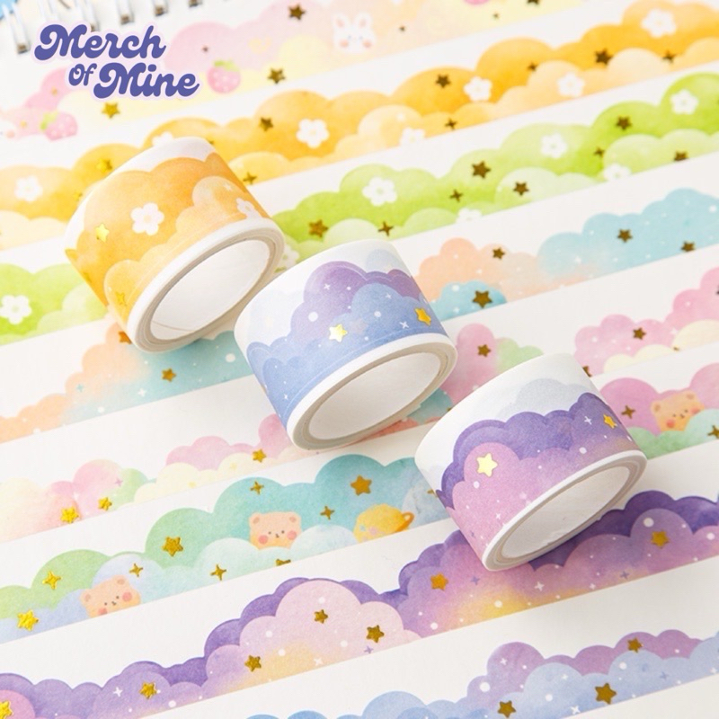 

Merch Of Mine - Washi / Masking Tape Cloud Dreamworld Sticker DIY Scrapbook Journal Planner
