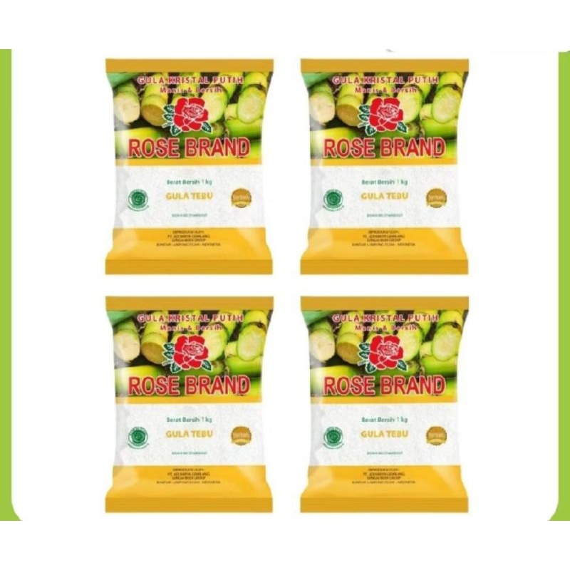 

PAKET BUDLING GULA PASIR ROSEBRAND isi 4 kemasan 1 KG
