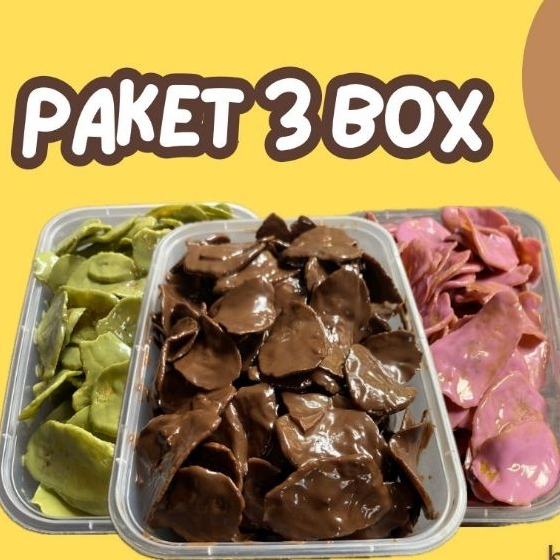 

Keripik Pisang coklat lumer premium beli 1 dapet 3 cemilan snack makanan ringan 500ml varian rasa