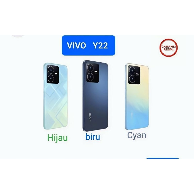HP VIVO Y22 4/128 GB - VIVO Y 22 RAM 4GB ROM 128GB GARANSI RESMI VIVO