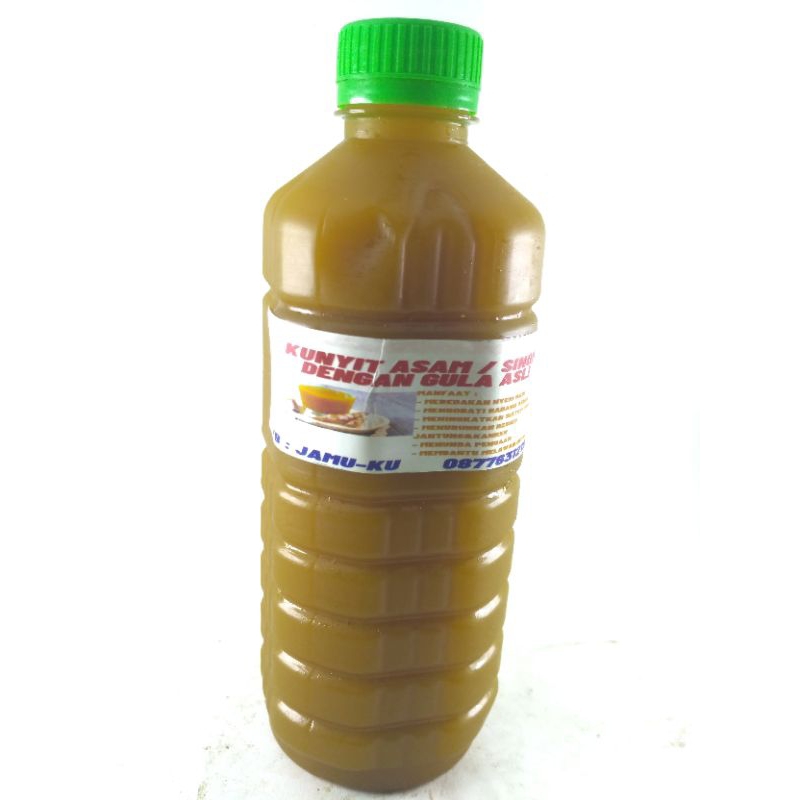 

Jamu Kunyit Asam (Sinom) 500 ml Gula Asli Tanpa Pemanis Buatan dan Pengawet